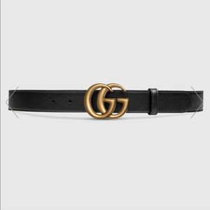 NEW Women’s Black Gucci Leather Belt size 75